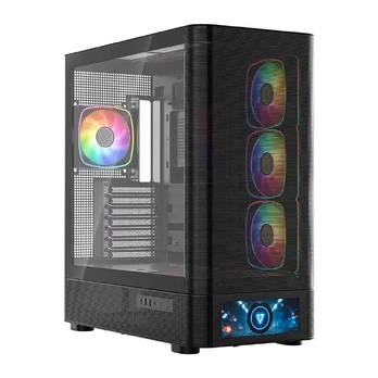 MODECOM kompiuterio korpusas Volcano AQ500 ARGB Midi Juoda
