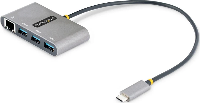 StarTech 3-PORT USB-C HUB WITH GIGABIT/ETHERNET PORTABLE LAPTOP HUB
