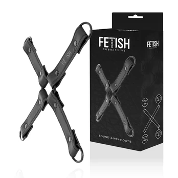 Fetish Submissive Vegan Leather Adjustable Handcuff Connector