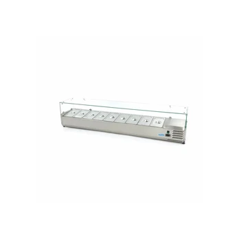 Ingredientų vitrina su stiklu 9 x 1/3 GN, 200cm