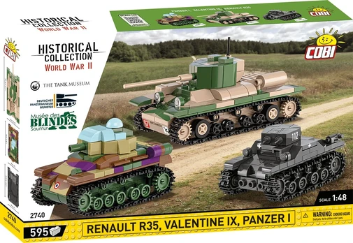 Blocks Renault R35 - Valentine IX - Panzer I