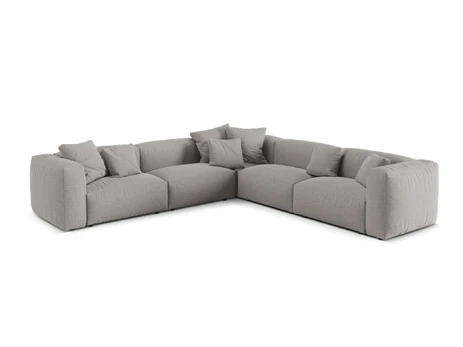 Modular Symmetrical Corner Sofa, "Martina", 5 Seats, 312x312x75, Light Grey