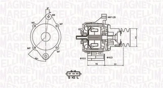 Kintamosios srovės generatorius MAGNETI MARELLI 063731367010