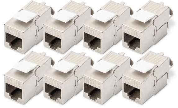 DIGITUS Keystone Jack Cat6A/RJ45->LSA geschirmt 500MHz 8St
