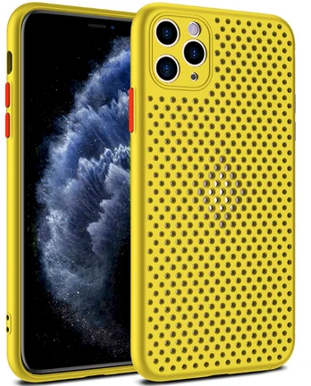 Fusion Accessories "Breathe Silikoninis dėklas Apple iPhone 12 Pro Max" Geltona