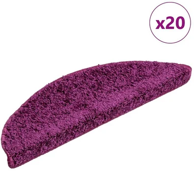 Laiptų kilimėliai, 20vnt., violetinės spalvos, 56x17x3cm