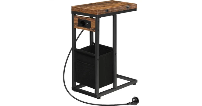 ŠONINIS STALIUKAS su USB įkrovimo stotele 26x39x62 cm