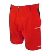 Šortai FORCE Blade MTB su įsegamu paminkštinimu (raudoni) L kaina