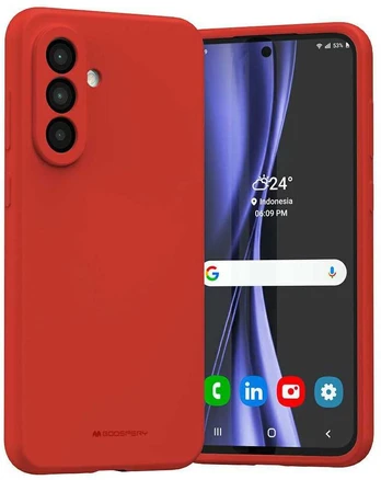 Dėklas Mercury Silicone do Samsung Galaxy A56 raudona