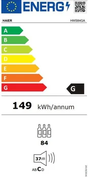 Vyno šaldytuvas Haier HWS84GA kaina