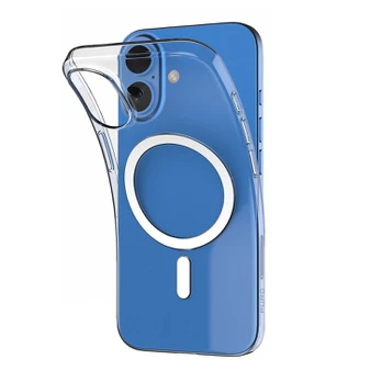 Puro silikoninis dėklas iPhone 16 Plus - skaidrus