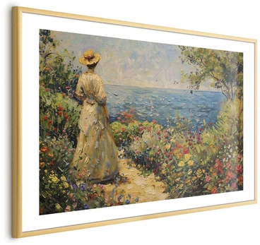 Artgeist Plakatas - Nostalgic impression - a pensive woman contemplating