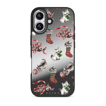 Merry Kitty - iPhone 17 Case, Elite Mirror Dark (MagSafe) / Silver