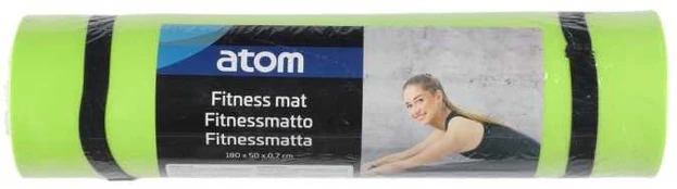 ATOM Treniruočių kilimėlis, 7 mm, žalias