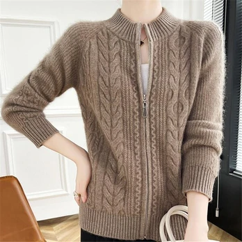 Megztinis moterims Camel, rudas
