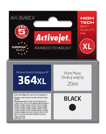 Rašalinė ACJ HP AH-364XL, juoda 20ml / CB321