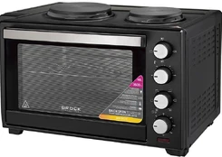 Elektrinė krosnelė Mini orkaitė with two hotplates, 4 8L Brock kaina