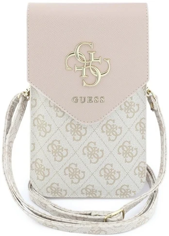 Phone bag Guess Graines 4G & Classic Logos pink