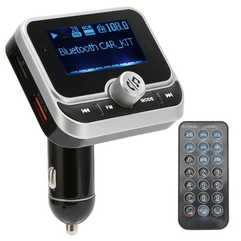 FM modulatorsBluetooth FM Transmitter: Dual USB Car Charger with 1.8" Screen, 76-108MHz