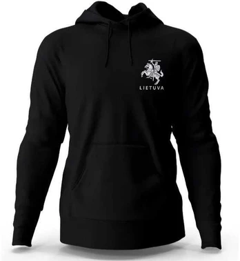Superfanas Juodas Džemperis Vytis Lietuva, Dydžiai: L