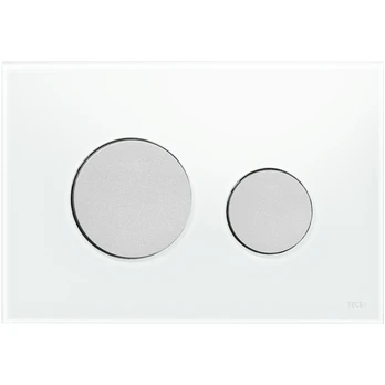 WC nuleidimo klavišas TECEloop, baltas stiklas/matinis chromas 9240659