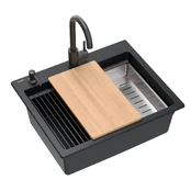 Plautuvė Quadron Kurt 110, granitas, 50 cm x 59.5 cm x 21.5 cm kaina