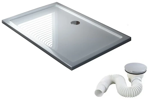Veldman žemas dušo padėklas 80x100 + sifonas
