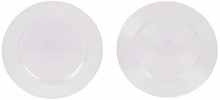 Lėkštės AKX101200, 33 cm, plastikinės, baltos