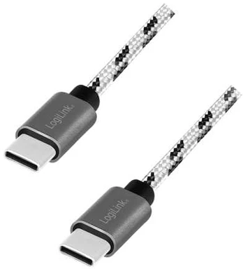 LogiLink CU0200, USB C, USB C, USB 2.0, 480 Mbit/s, Juodas, Baltas