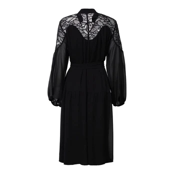 Midi suknelė moterims, Juoda, WoCollection