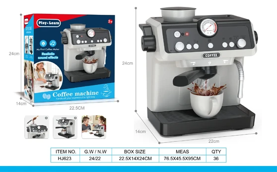 Coffee Maker Gray with Light and Sound Function