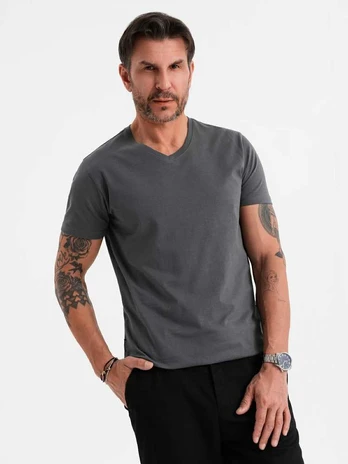 t-shirt for men - dark pilka
