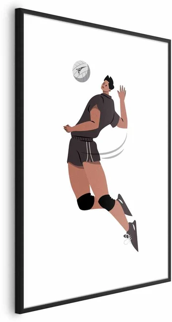 Artgeist Plakatas - Volleyball Player on a Light Background - Illustration