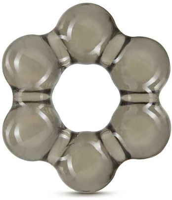 Blush STAY HARD THICK BEAD COCK RING Juodas