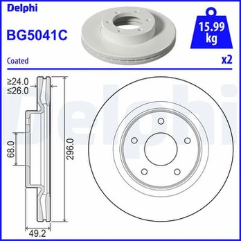 DELPHI BG5041C Brake Disc