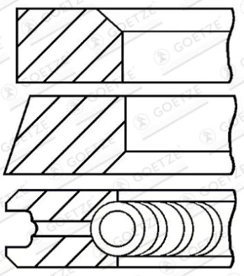GOETZE 08-113700-00 Piston rings set