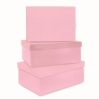 Dėžutės PASTEL 3vnt rausvos
