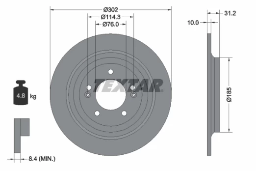 TEXTAR 92293403 Brake Disc