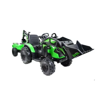 MEGA TRAKTORIUS SU KRAUTUVU, EKSKAVATORIUMI IR PRIEKABĄ, 24 V, SUPER-MOC SX-2068 – ŽALIAS