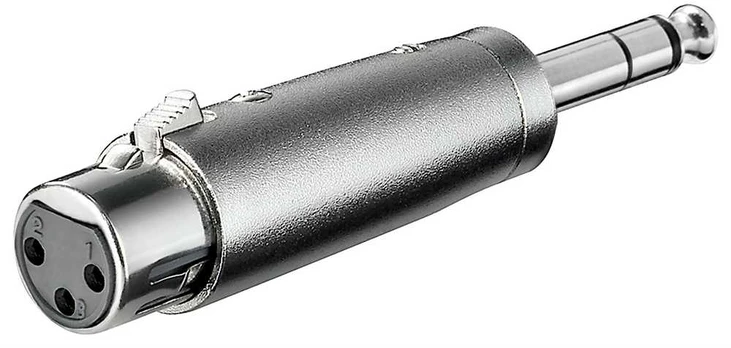Adapteris audio gniazdo XLR - Jack 6,35mm Goobay