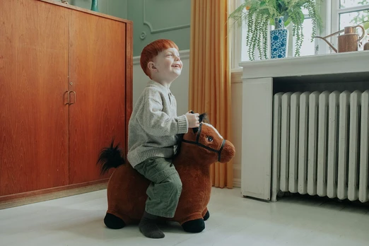 KREA Hop And Bounce Plush Horse, Brown (36-2032)