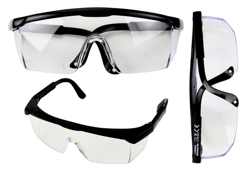 Lean Toys Safety Glasses Adjustable Arms Juodas