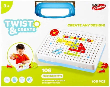 Mozaikiniai blokeliai tekinimo žaidimo grąžtas MEGA CREATIVE 482948