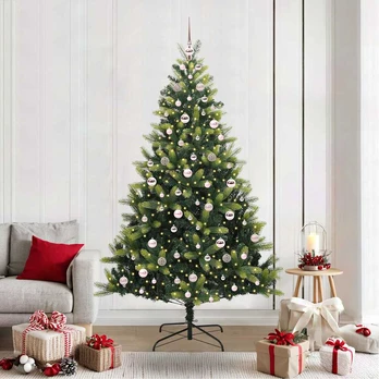 Dirbtinis sulankstomas kalėdų medelis su 300 LED Žalia 210 cm