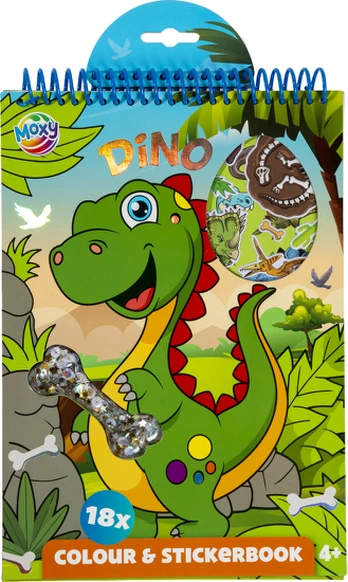 Moxy - Colouring & Stickerbook - Dino