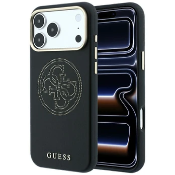 Case Guess Perforated 4G Gold Logo Magsafe for iPhone 18 Pro Max / 17 Pro Max black