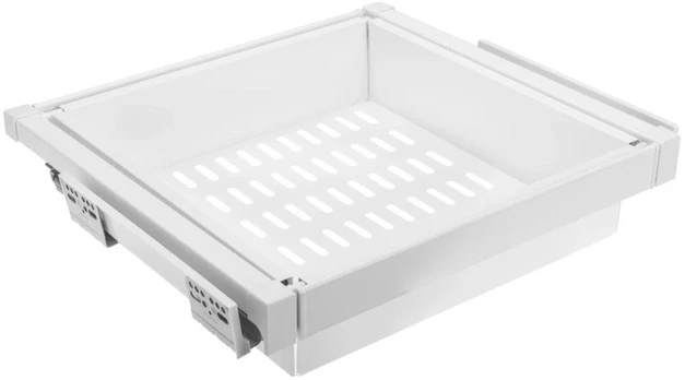 Drawer Elite with metal basket 800 mm with soft closing, baltas