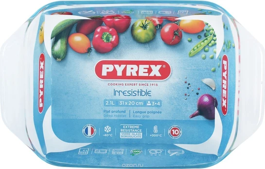 Stiklinė kepimo forma PYREX OPTIMUM, stačiakampė, 31 x 20 cm, 2,2 L