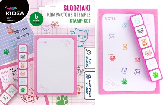 Kidea "słodziaki" Kompaktiški antspaudai, 6 vnt.