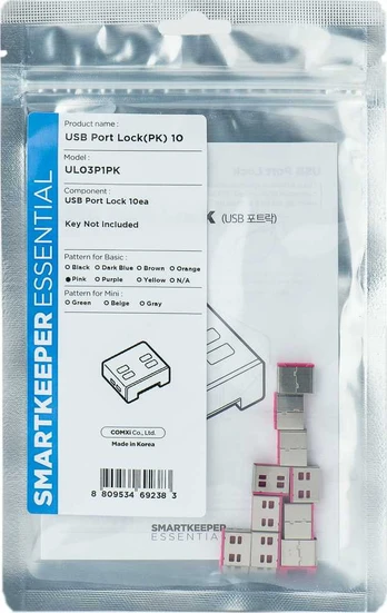 Smart Keeper Smartkeeper SMARTKEEPER Basic USB prievado užraktas 10 - 10x kištukas, rožinė